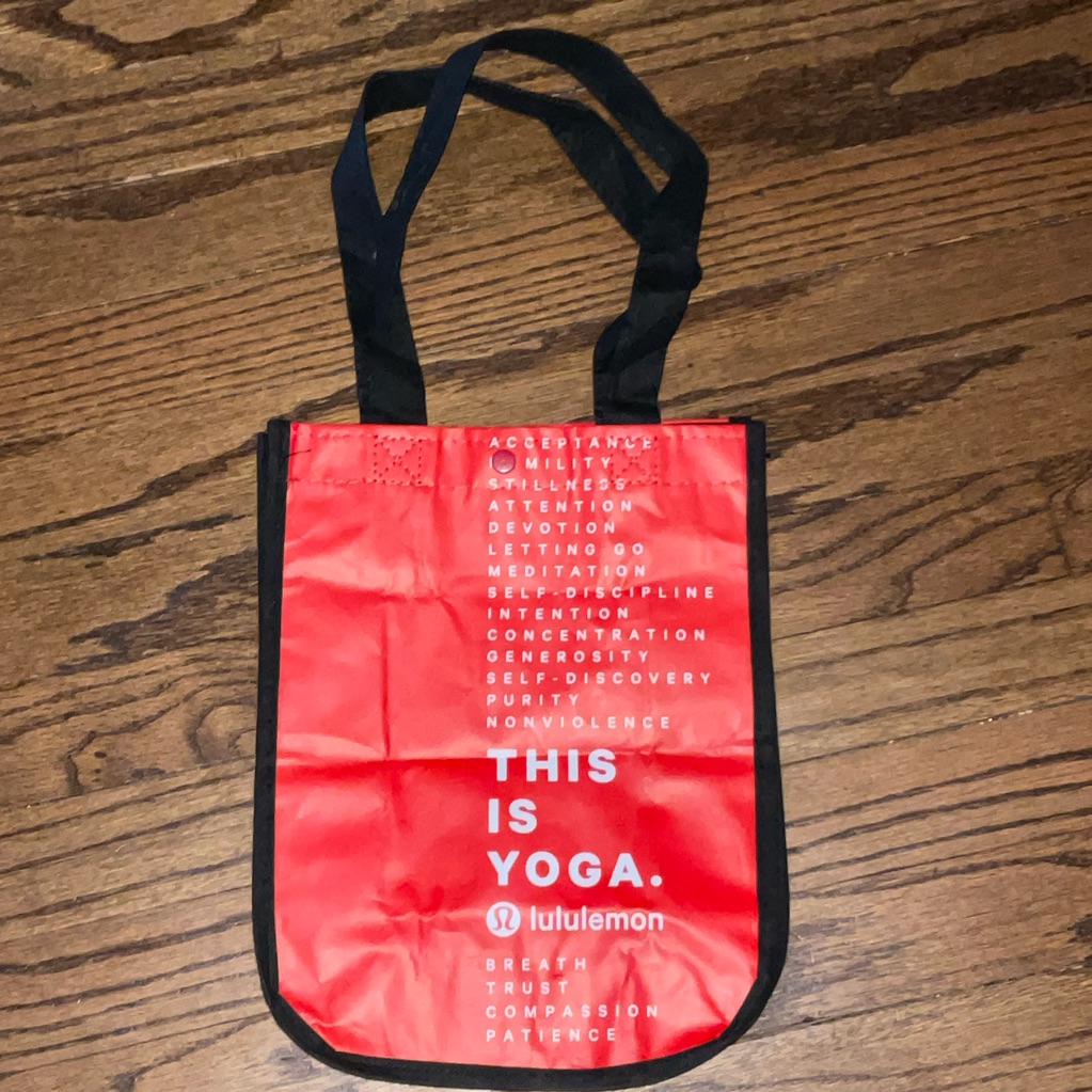 Lululemon "This Is Yoga" Red Tote Bag